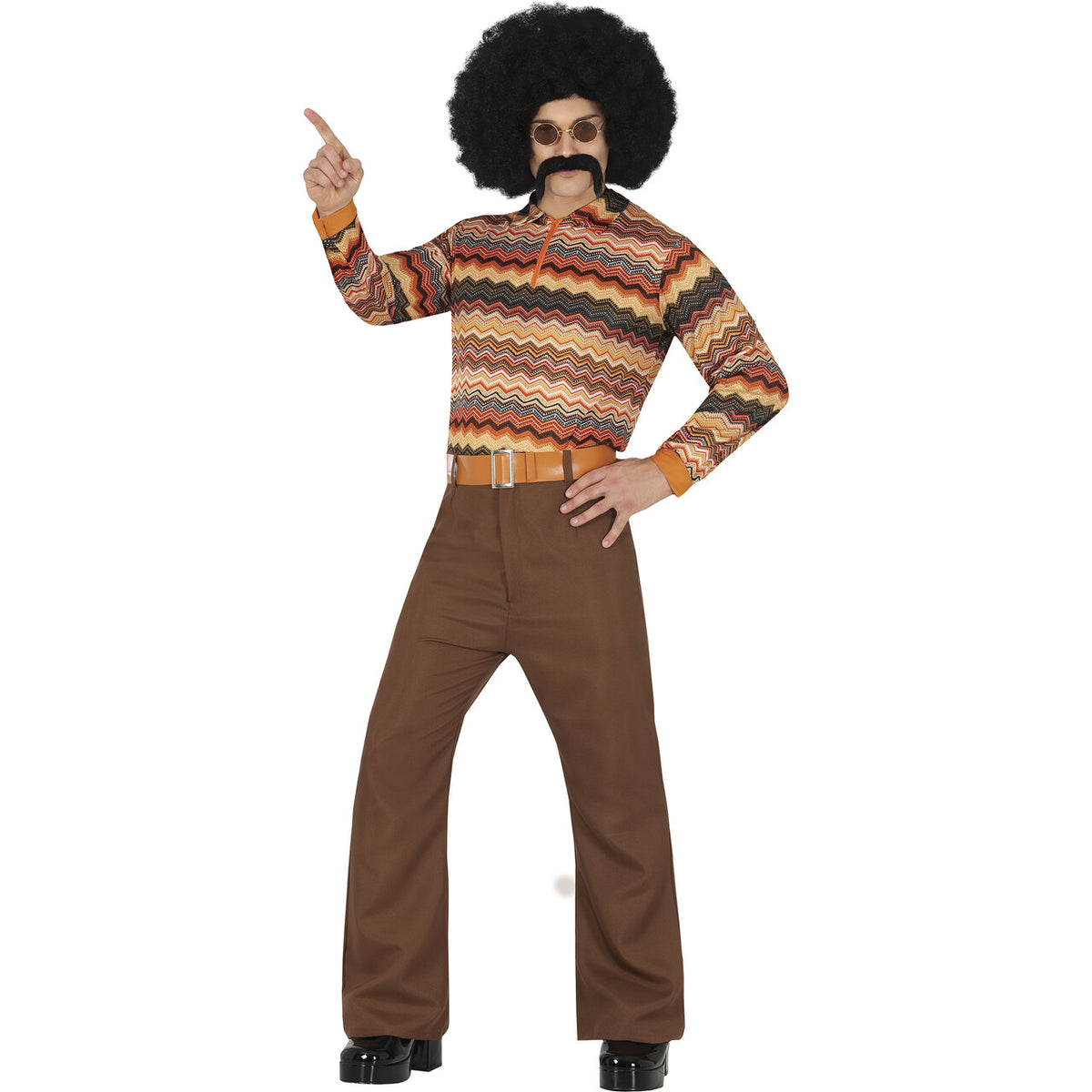 Op deze afbeelding zie je een Kostuums, van het merk Guirca. Back Tot The 70S Guy Man