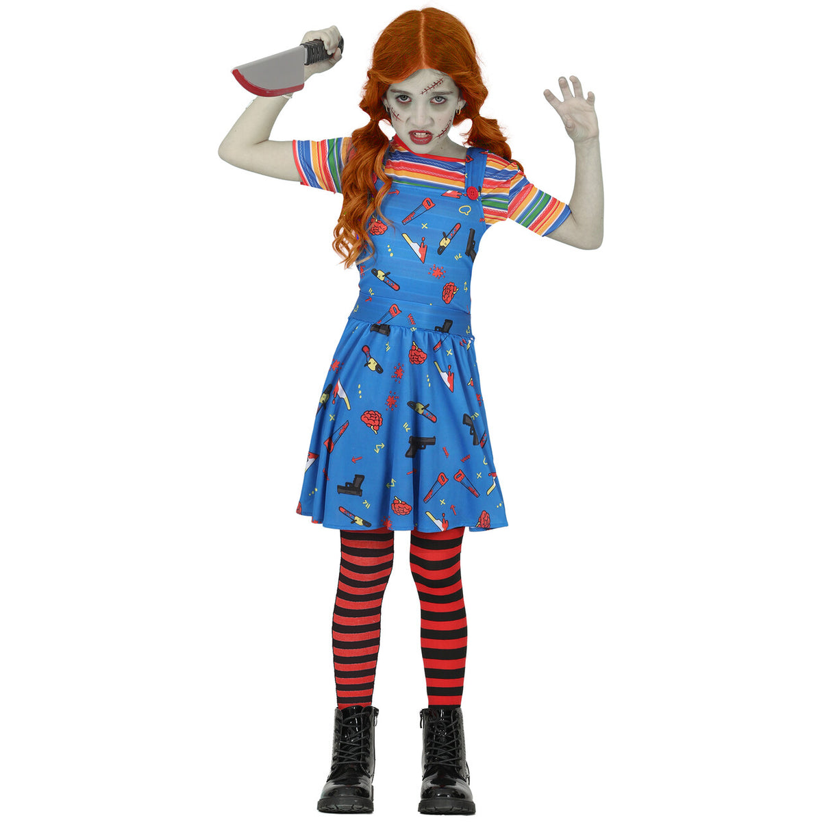 Op deze afbeelding zie je een Kostuums, van het merk Guirca. Chucky Girl Killer Doll Meisje Kostuum
