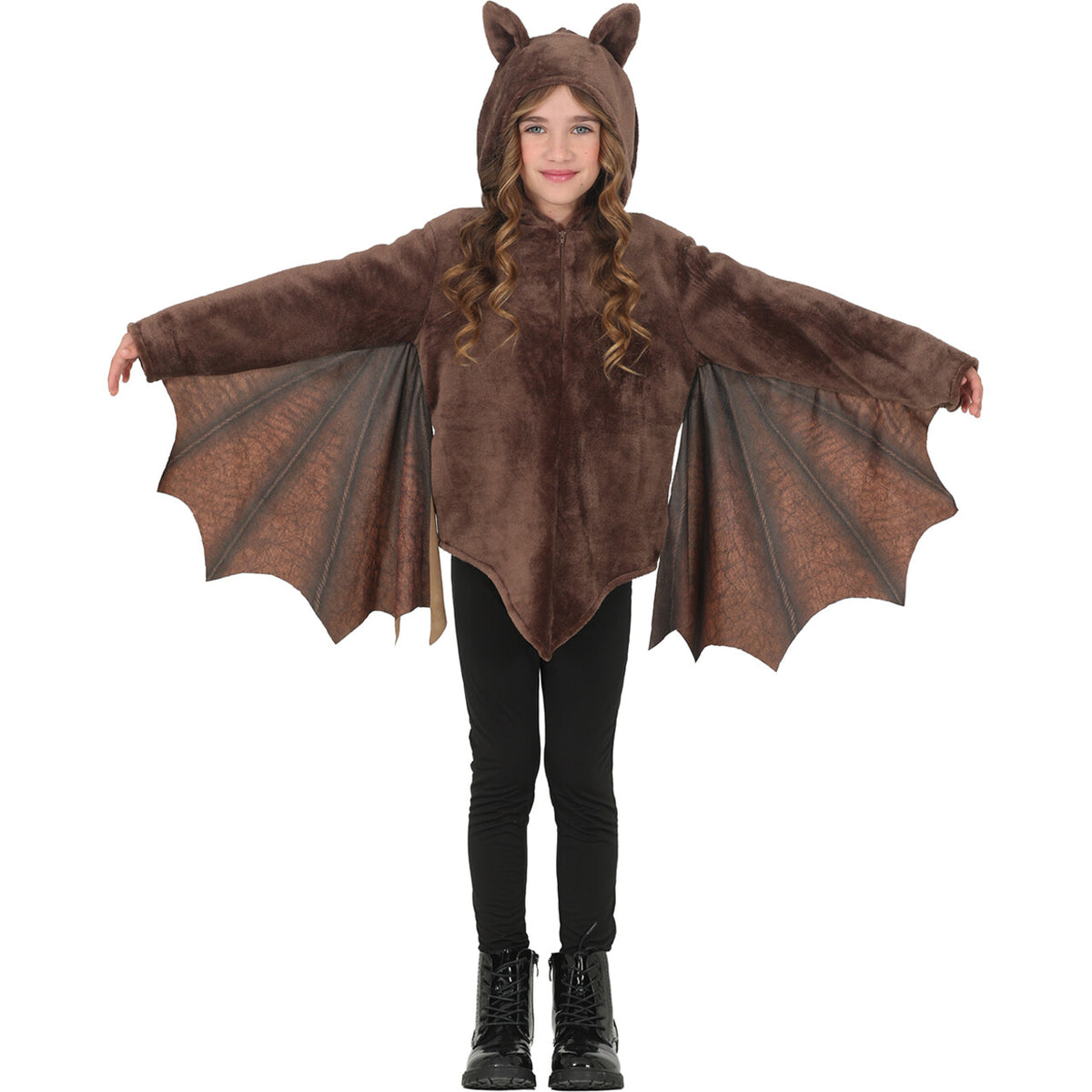 Op deze afbeelding zie je een Kostuums, van het merk Guirca. Brown Bat Kind Kostuum