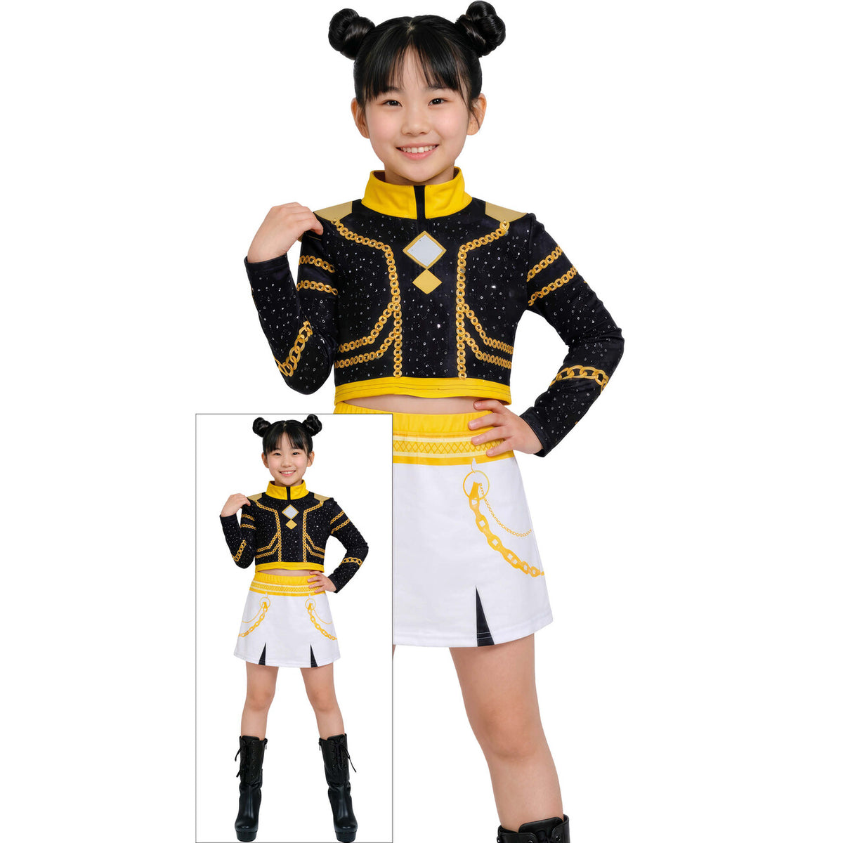 Op deze afbeelding zie je een Kostuums, van het merk Guirca. K-Pop Demon Hunters Zoey Meisje Kostuum