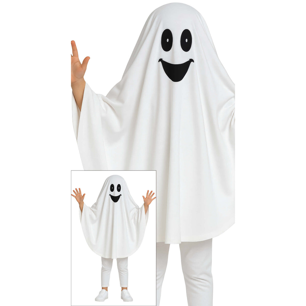Op deze afbeelding zie je een Kostuums, van het merk Guirca. Vrolijk Spookje Kind Kostuum