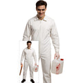 Witte Horror Jumpsuit Man Kostuum