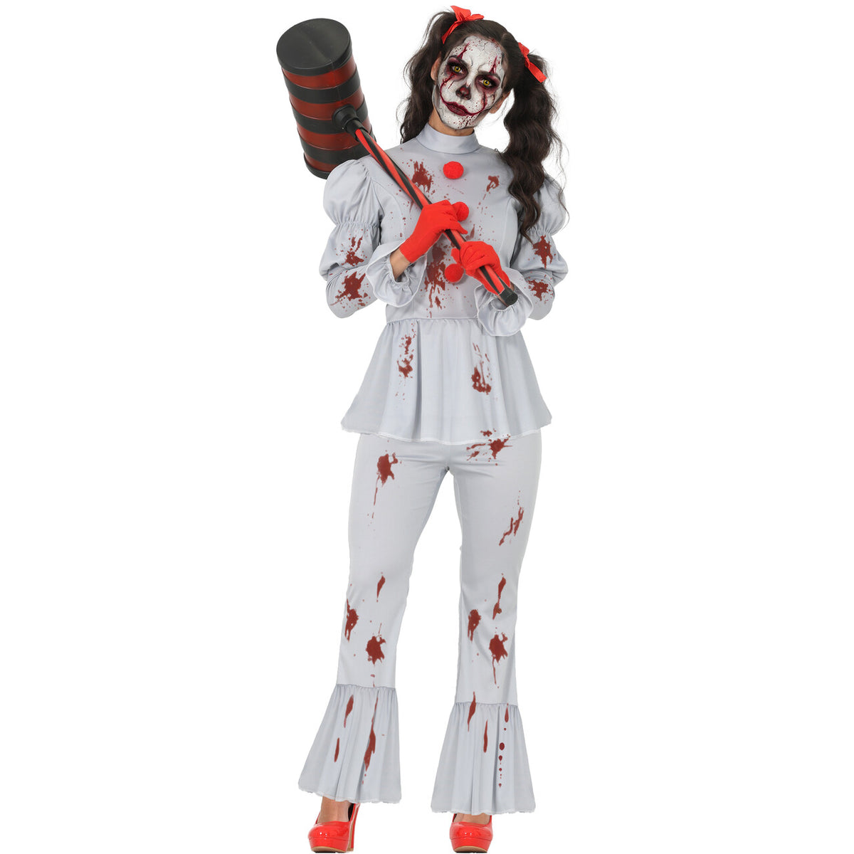 Op deze afbeelding zie je een Kostuums, van het merk Guirca. Killer Lady Pennywise Vrouw Kostuum