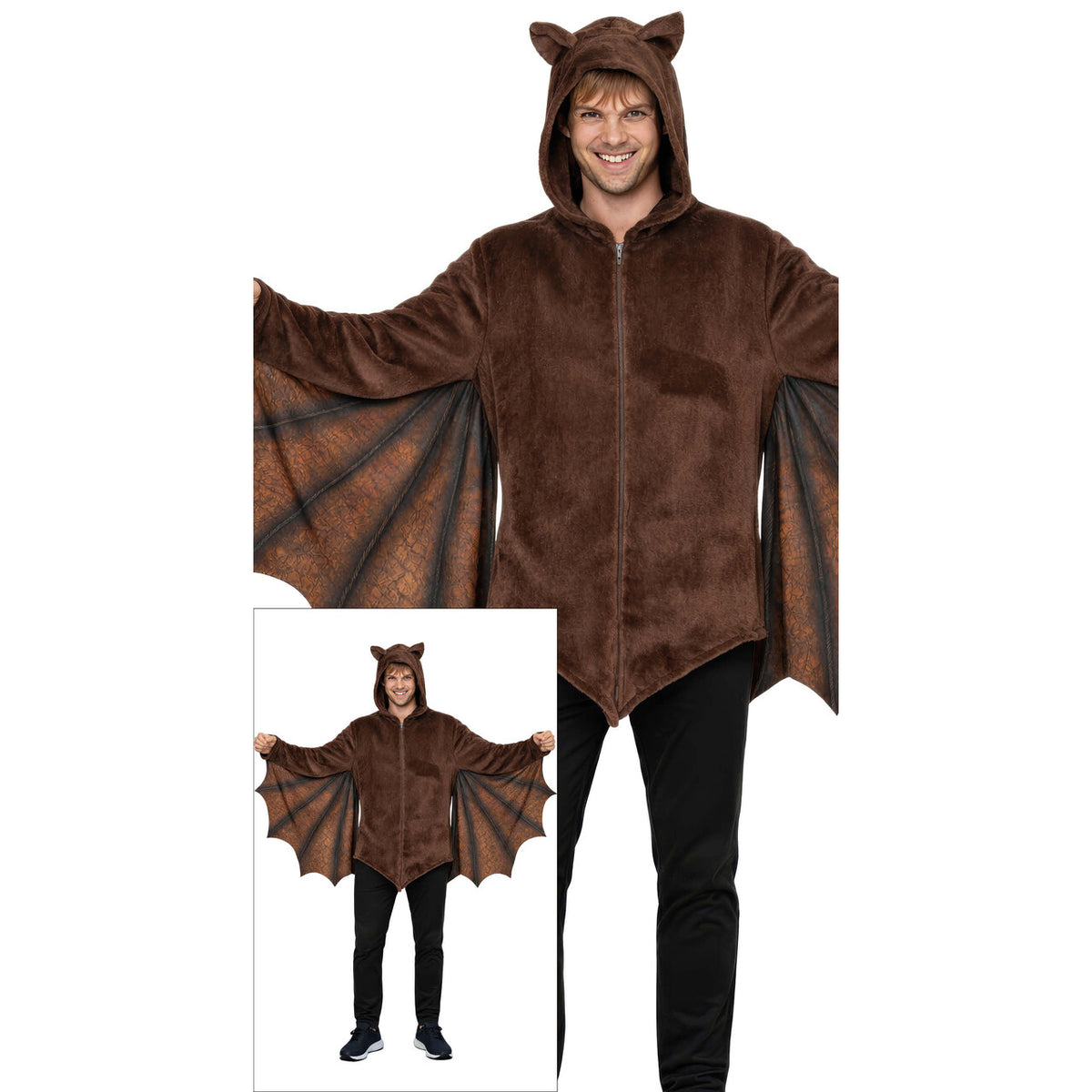 Op deze afbeelding zie je een Kostuums, van het merk Guirca. Vleermuis Vest Bruin Unisex Kostuum