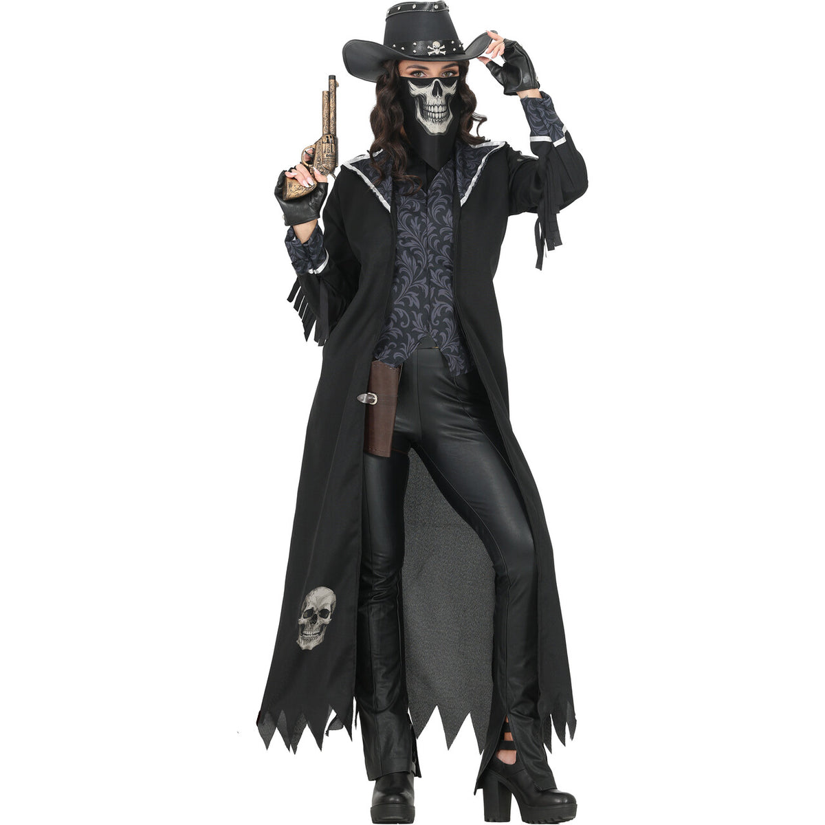 Op deze afbeelding zie je een Kostuums, van het merk Guirca. Ghost Bounty Hunter Vrouw Kostuum