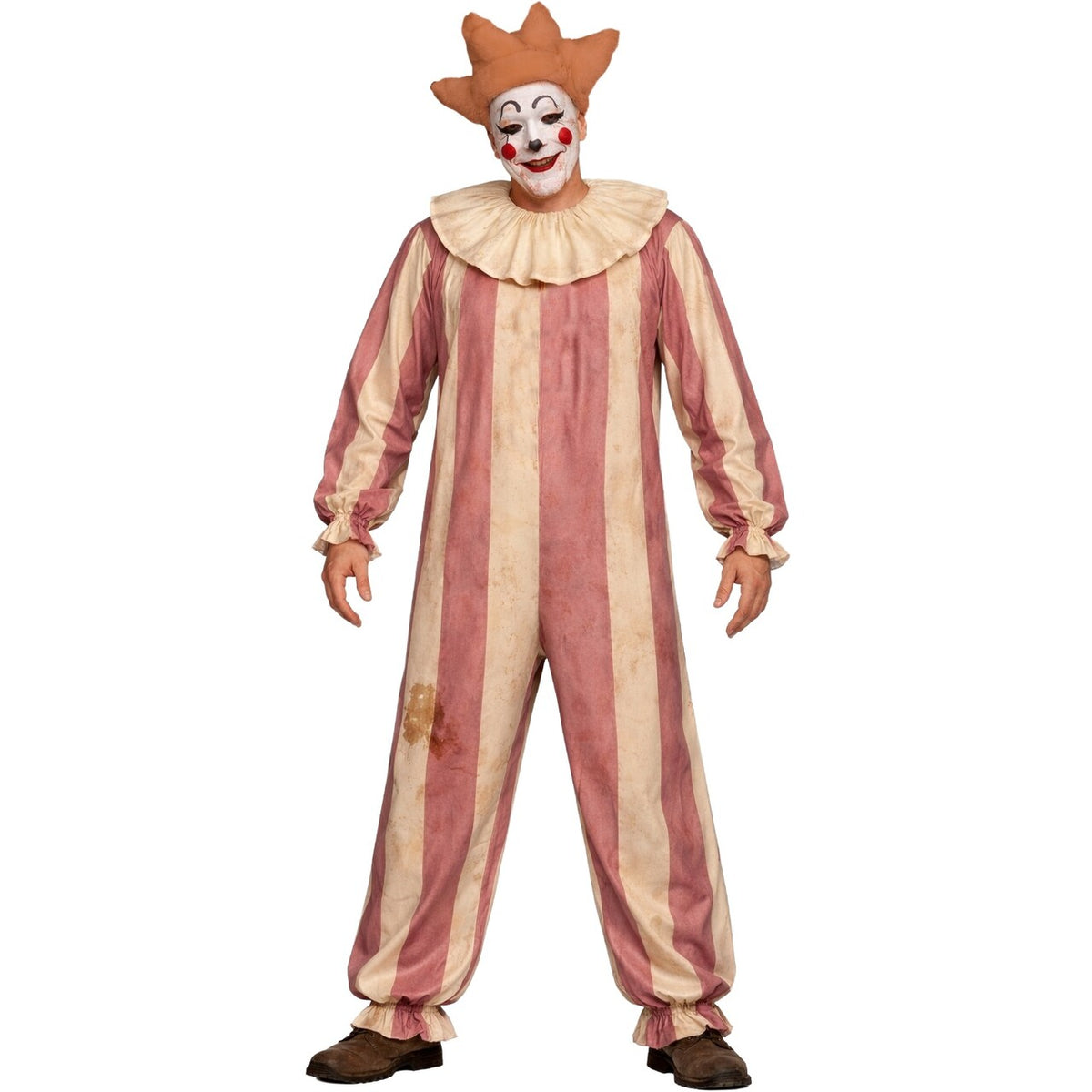 Op deze afbeelding zie je een Kostuums, van het merk Guirca. Vintage Enge Clown Man Kostuum