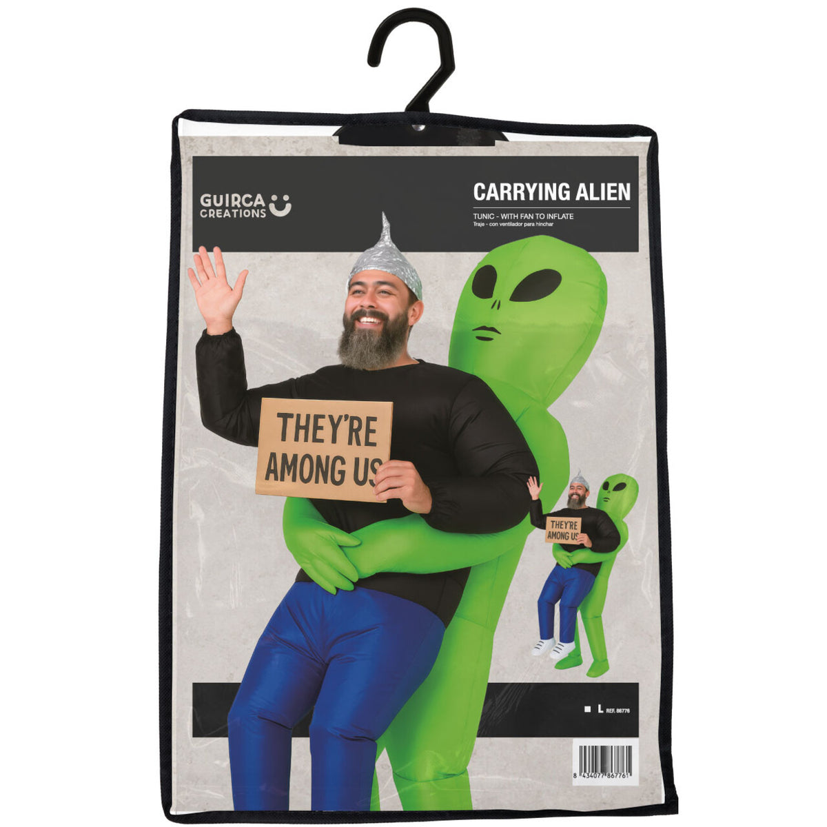 Op deze afbeelding zie je een Kostuums, van het merk Guirca. Ontvoerd Door Een Alien Man Kostuum