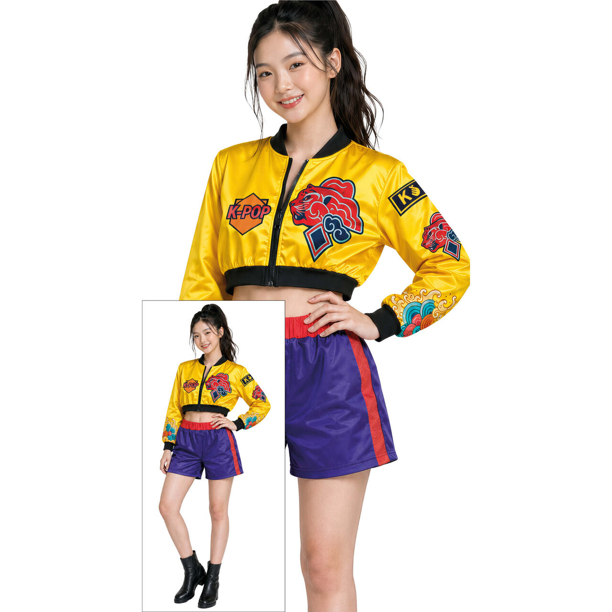 Op deze afbeelding zie je een Kostuums, van het merk Guirca. Kpop Star Nova Hunter Vrouw Kostuum