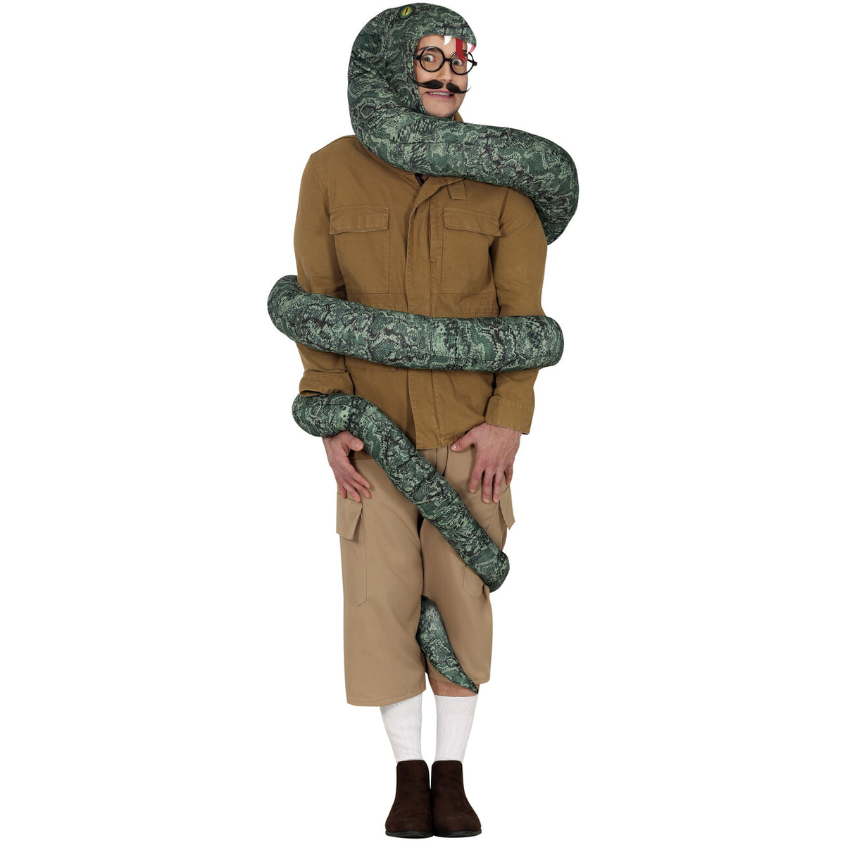 Op deze afbeelding zie je een Kostuums, van het merk Guirca. Anaconda Snake Attack Man Kostuum