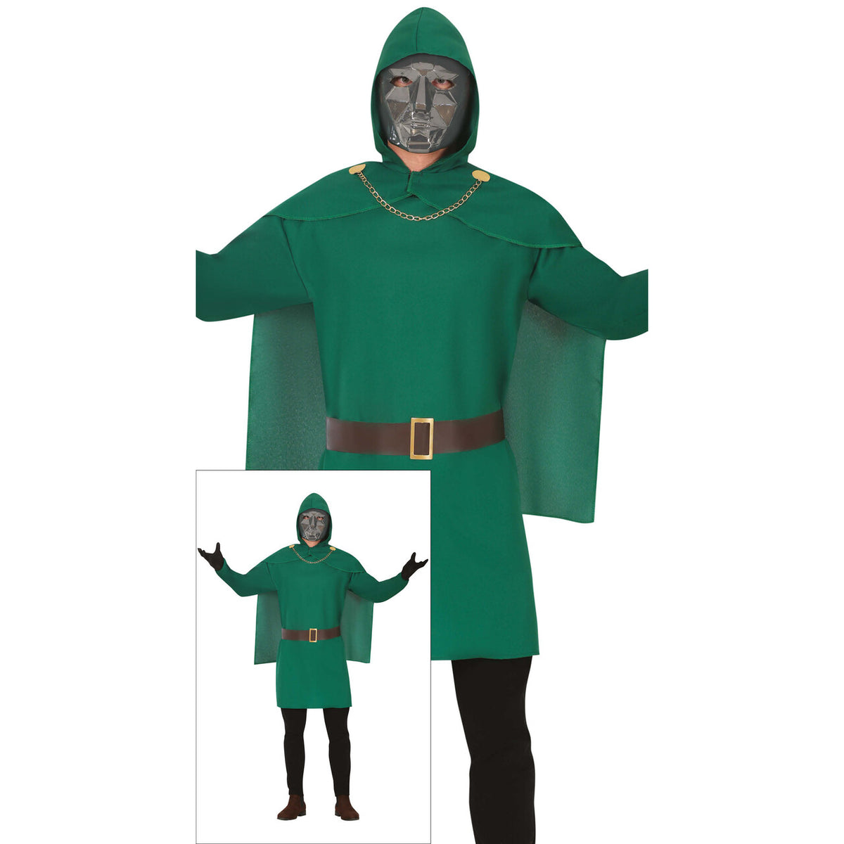 Op deze afbeelding zie je een Kostuums, van het merk Guirca. Groene Dokter Doom Man Kostuum
