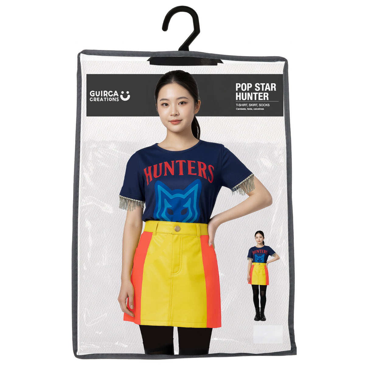Op deze afbeelding zie je een Kostuums, van het merk Guirca. Kpop Star Hunters Vrouw Kostuum