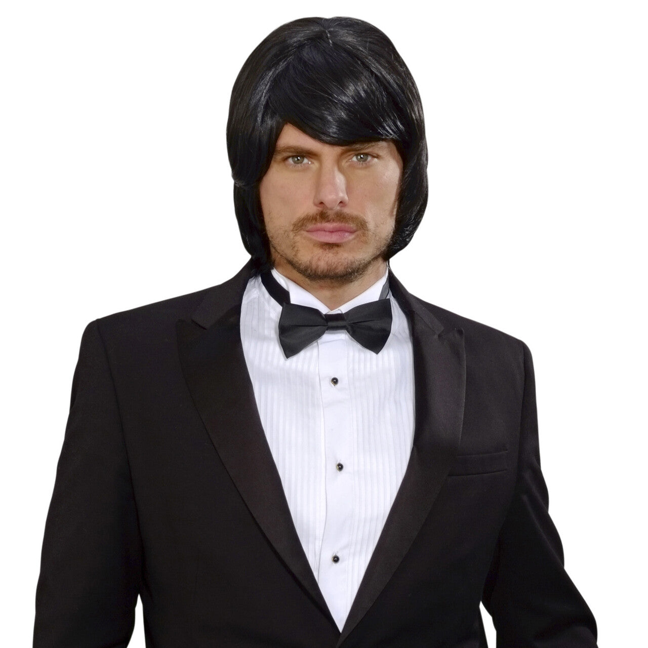 Op deze afbeelding zie je een Accessoires, van het merk Widmann. Pruik Daverende Dave Zwart