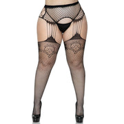Op deze afbeelding zie je een Accessoires, van het merk Leg Avenue. Vicky Victorian Sexy Netpanty Plus Size