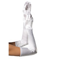 Extra Lange Satinhandschuhe Weiß