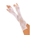 Opera Lange Fingerlose Blumennetz Handschuhe