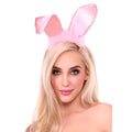 Biegsame Bunny-Ohren Aus Satin Mit Marabou-Besatz