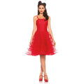 50er Jahre Rockabilly Kleid Mit Tulle Tutu Rot Damen