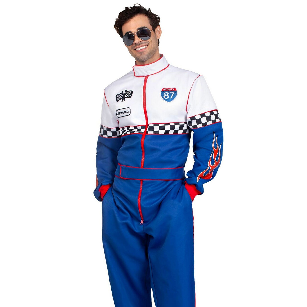 Op deze afbeelding zie je een Kostuums, van het merk Leg Avenue. Need For Speed Racer F1 Man Kostuum
