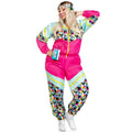 Völlig Miss 80er Trainingsanzug Pink Plus Size Damenkostüm