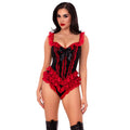 Bodysuit Mit Rüschen Und Schleifenakzent Damenkostüm