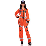 Op deze afbeelding zie je een Kostuums, van het merk Leg Avenue. Cosmic Astronaut Zip-Up Jumpsuit Kostuum