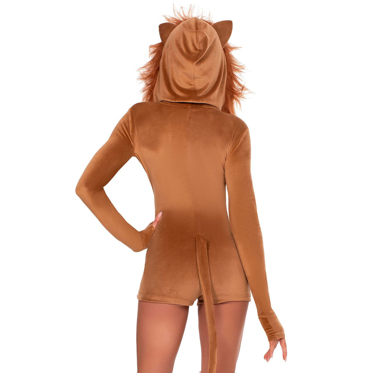 Op deze afbeelding zie je een Kostuums, van het merk Leg Avenue. Comfy Lion Ultra-Soft Velvet Romper Vrouw Kostuum