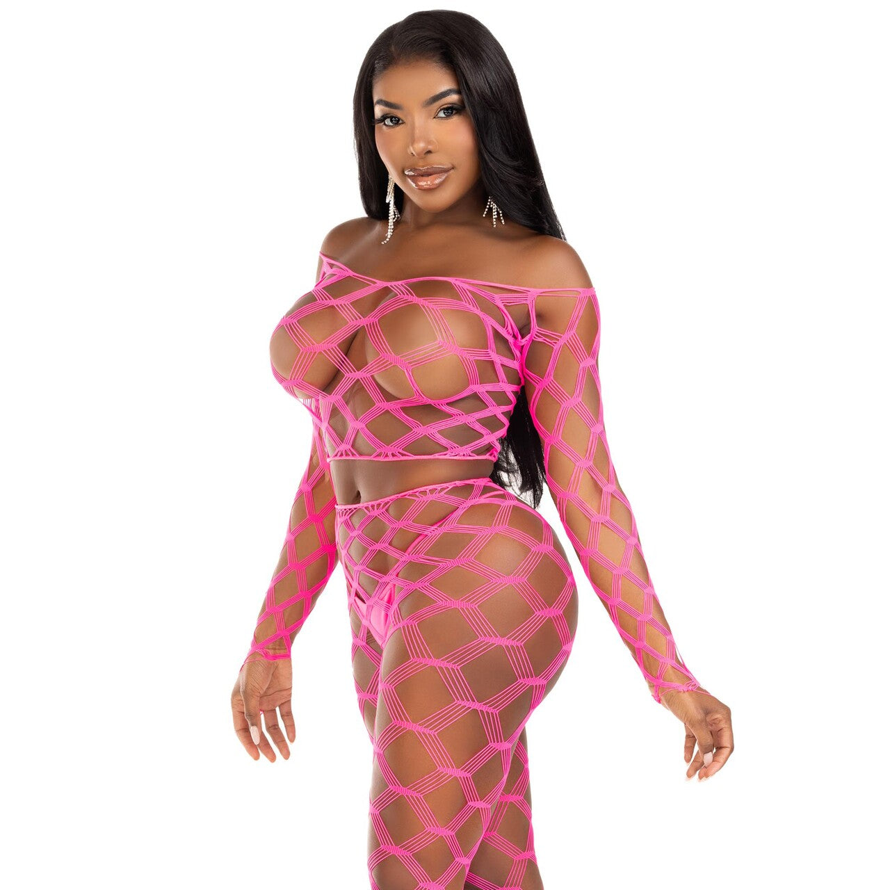 Op deze afbeelding zie je een Kostuums, van het merk Leg Avenue. Wild And Sexy Summer Carnaval Party Roze Vrouw Kostuum