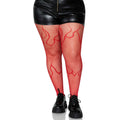 Hellburn Flames Fishnet Red Plus Größe