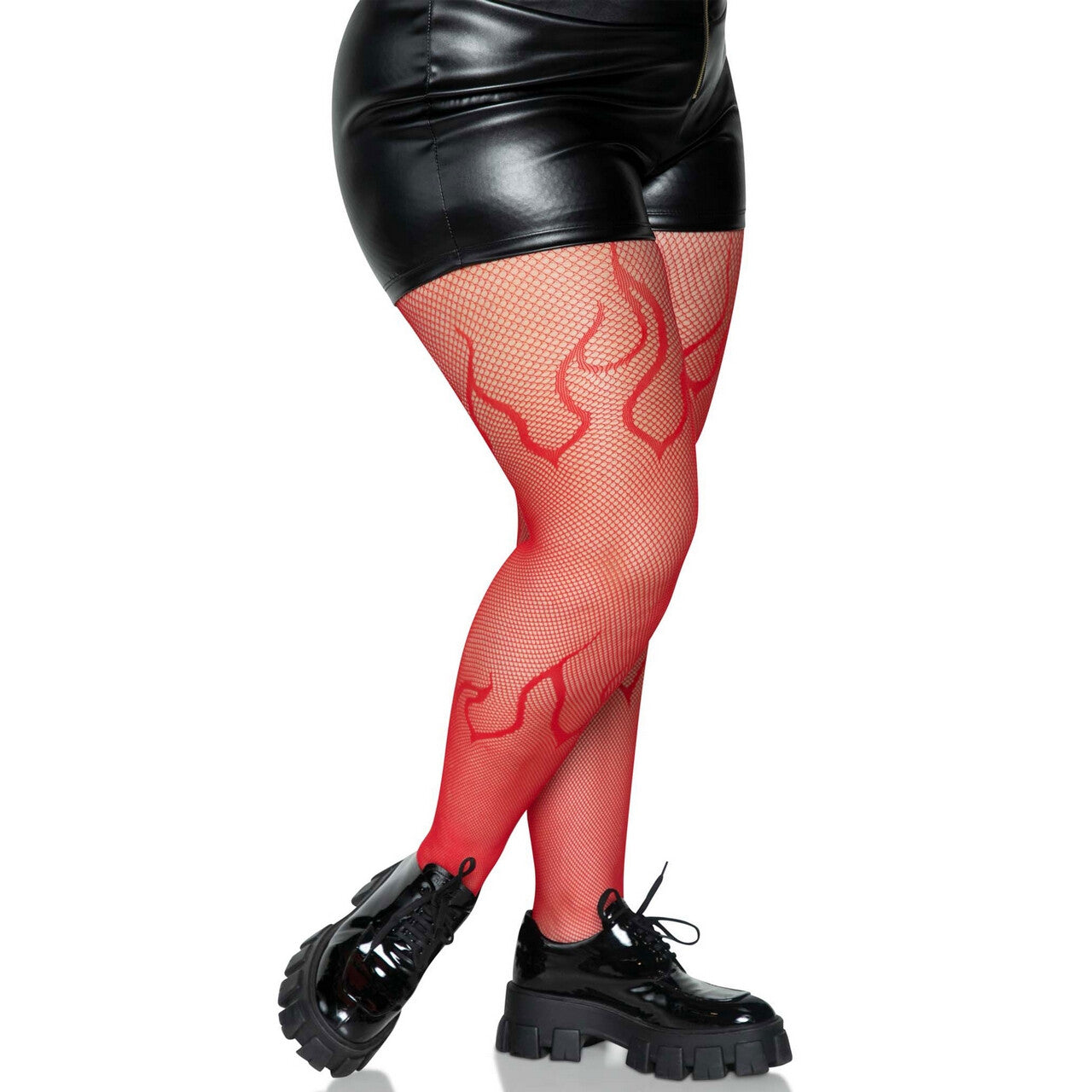 Op deze afbeelding zie je een Accessoires, van het merk Leg Avenue. Hellburn Flames Visnet Rood Plus Size