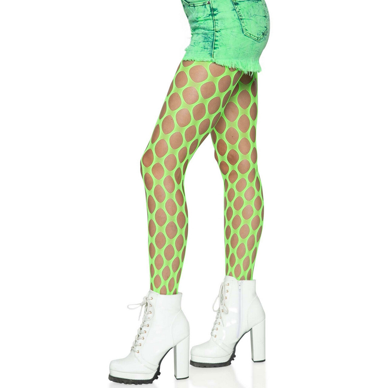 Op deze afbeelding zie je een Accessoires, van het merk Leg Avenue. Grote Gaten Visnet Groen