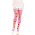 Super Sweetheart Strumpfhose Mit Herzchen Und Schleifen Rosa
