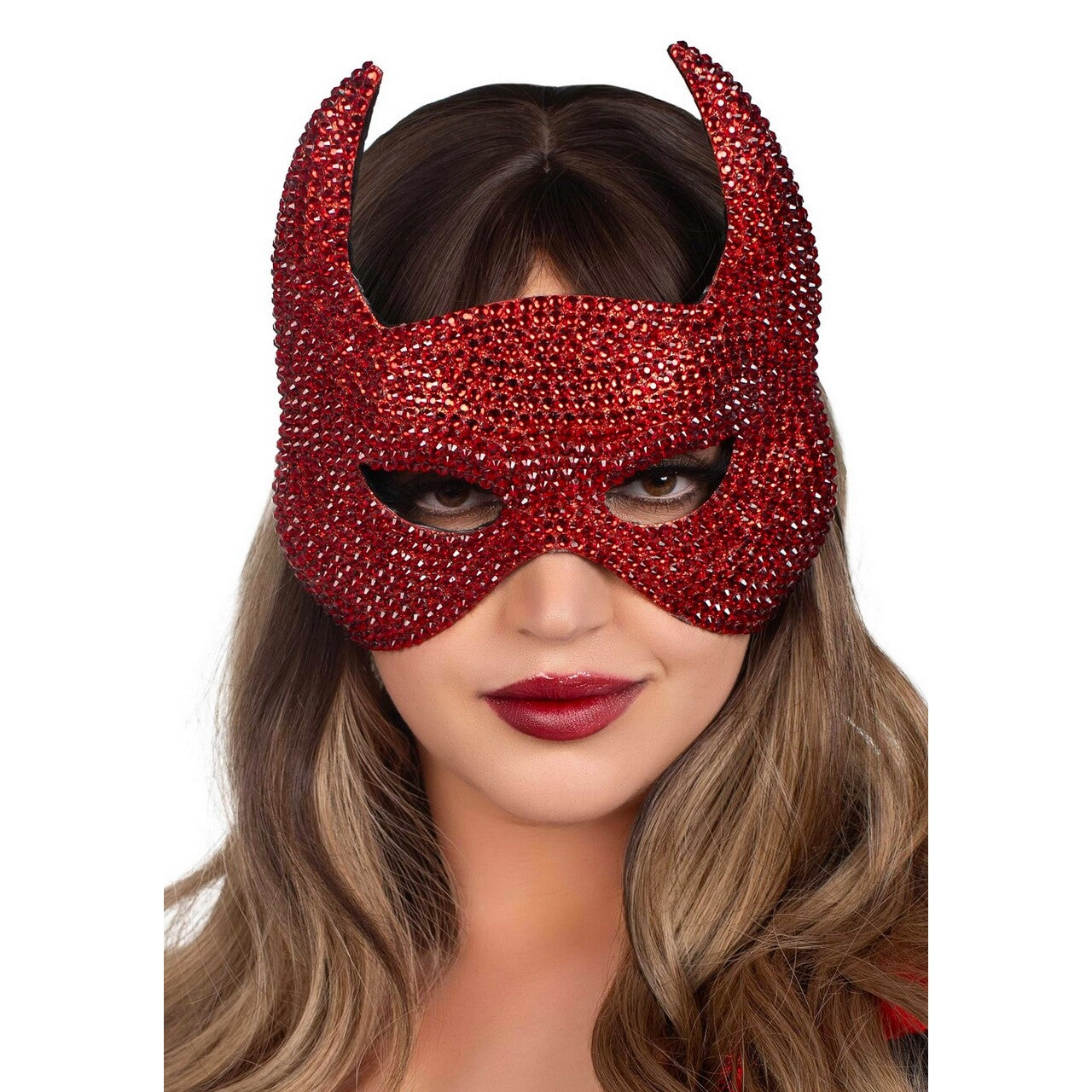 Op deze afbeelding zie je een Accessoires, van het merk Leg Avenue. Duivels Masker Met Steentjes
