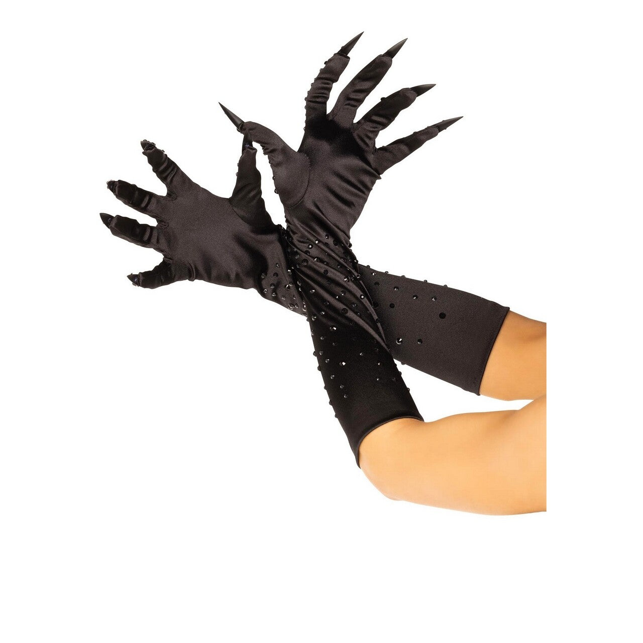 Op deze afbeelding zie je een Accessoires, van het merk Leg Avenue. Diva Klauwen Met Steentjes Zwart