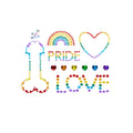 Pride Love Bodystickers Regenboog