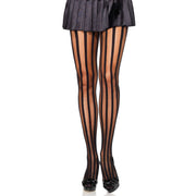 Op deze afbeelding zie je een Accessoires, van het merk Leg Avenue. Gestreepte Panty Gemma