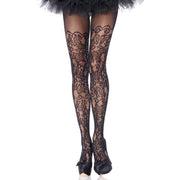 Op deze afbeelding zie je een Accessoires, van het merk Leg Avenue. Panty Bloemen Guirlande Zwart