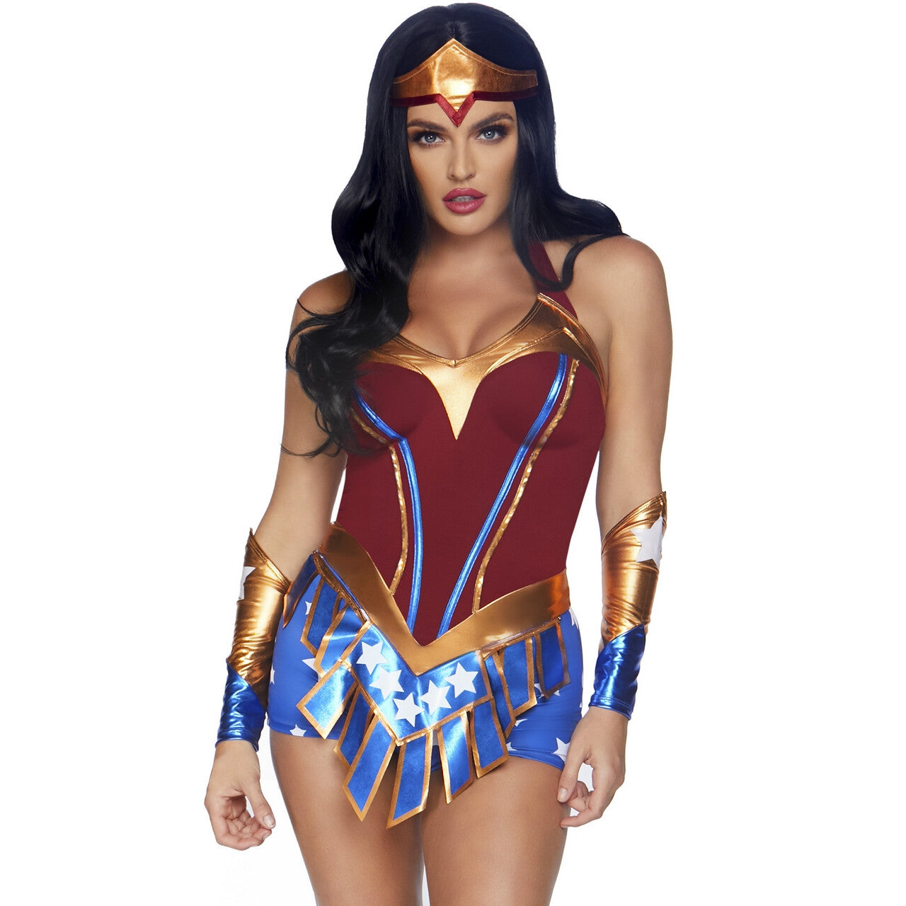 Op deze afbeelding zie je een Kostuums, van het merk Leg Avenue. Super Sexy Held Wonder Woman Vrouw Kostuum