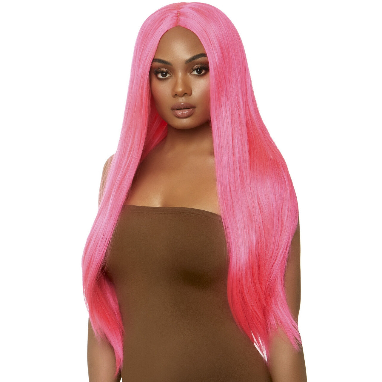 Op deze afbeelding zie je een Accessoires, van het merk Leg Avenue. Verstelbare Pruik Glow Under Blacklight Roze