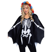 Op deze afbeelding zie je een Kostuums, van het merk Leg Avenue. Day Of The Dead Skelet Poncho Vrouw