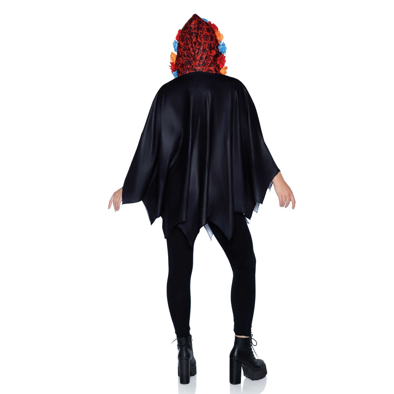 Op deze afbeelding zie je een Kostuums, van het merk Leg Avenue. Day Of The Dead Skelet Poncho Vrouw