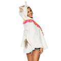 Weißer Lama -Mexikanischer Poncho Damen