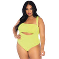 Gelbe Oberseite Mit Bodysuit Plus Size Damenkostüm