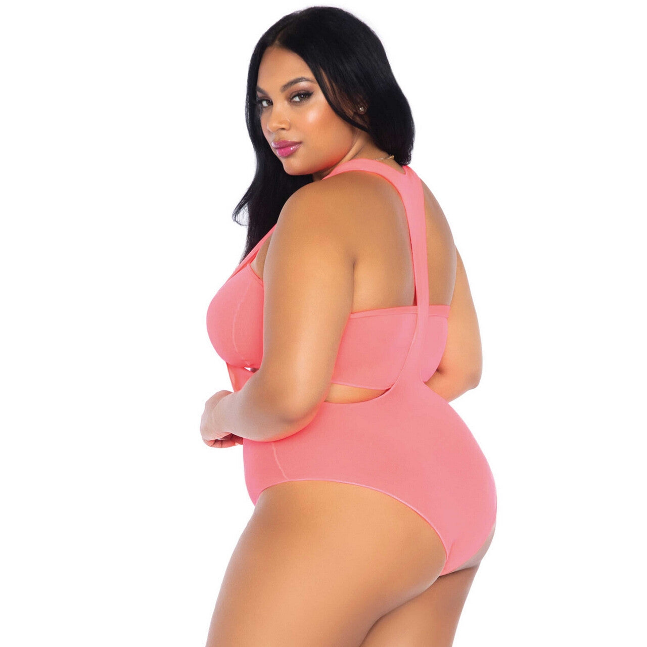 Op deze afbeelding zie je een Kostuums, van het merk Leg Avenue. Roze Top Met Bodysuit Plus Size Vrouw Kostuum