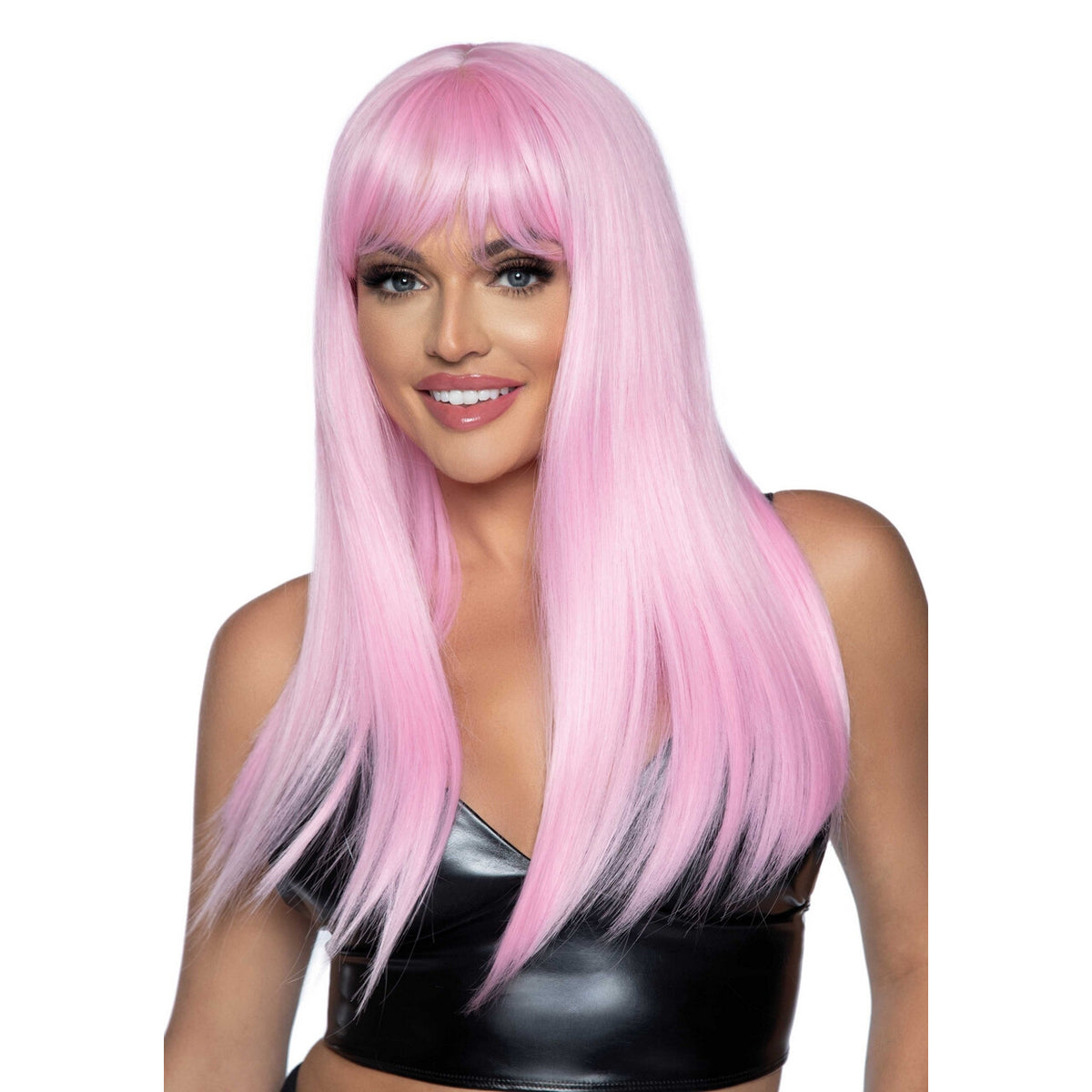 Op deze afbeelding zie je een Accessoires, van het merk Leg Avenue. Lichtroze Pruik Met Pony Alicia