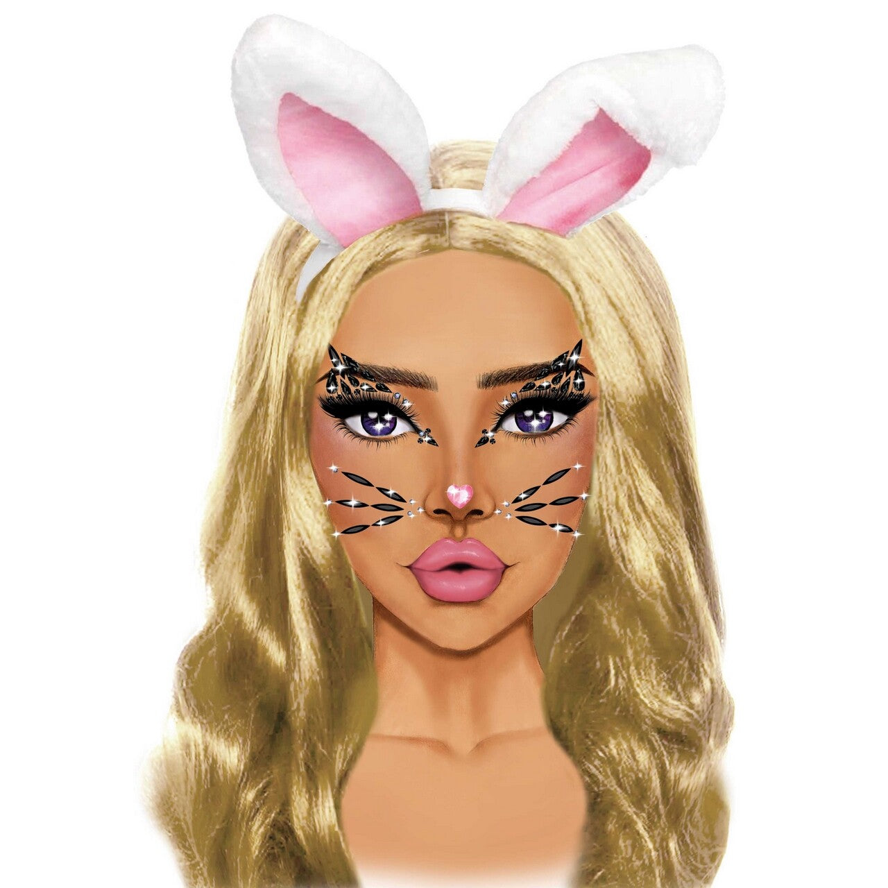 Op deze afbeelding zie je een Accessoires, van het merk Leg Avenue. Animal Face Jewels Sticker