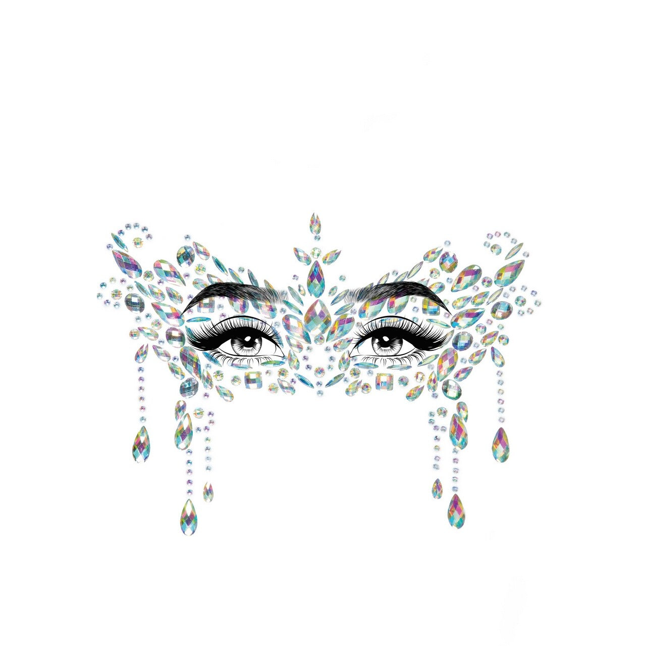 Op deze afbeelding zie je een Accessoires, van het merk Leg Avenue. Masquerade Face Jewels Sticker