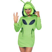 Op deze afbeelding zie je een Kostuums, van het merk Leg Avenue. Warm Welkom Alien Vrouw Kostuum