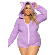 Op deze afbeelding zie je een Kostuums, van het merk Leg Avenue. Poezelige Paarse Poes Dinah Plus Size Vrouw Kostuum