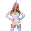 Fantastische Fantasie Einhorn Krawattenfarbstoff Damenkostüm