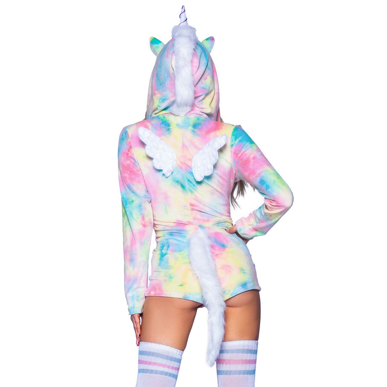 Op deze afbeelding zie je een Kostuums, van het merk Leg Avenue. Fantastische Fantasie Eenhoorn Tie Dye Vrouw Kostuum